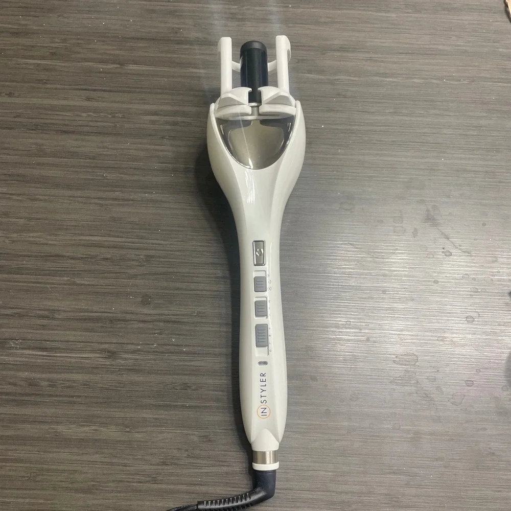InStyler Tulip Auto Curler Ceramic Hair Curling Iron White ISAC-22WTUS-00‎